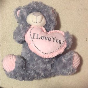 ReallySoft teddy bear holding a pillow I love you